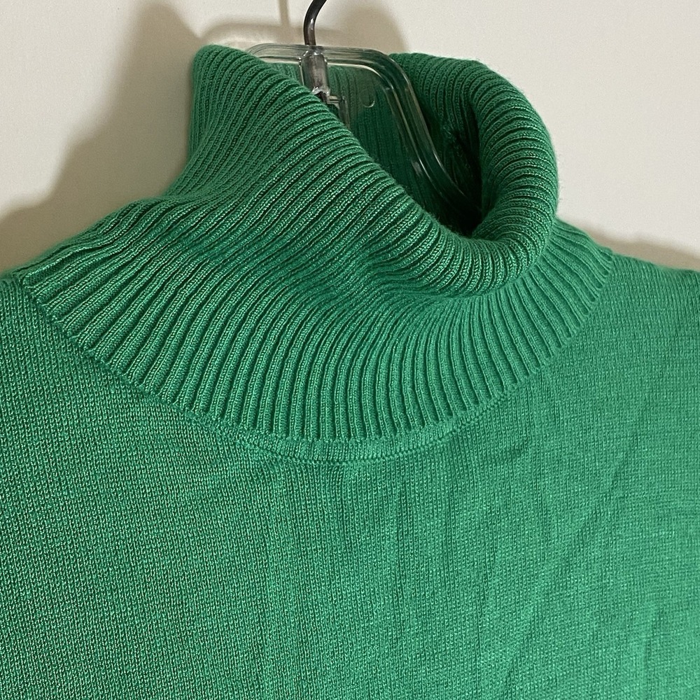 Joseph A Sweater Womens PXL Green Turtleneck Office Casual Comfortable Petite - Picture 10 of 16